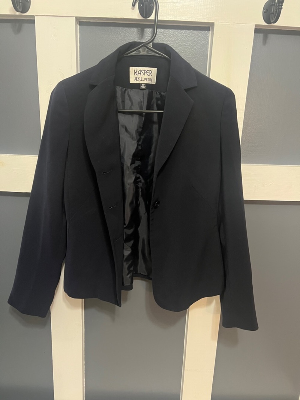 Kasper Women's Navy Single-Button Blazer